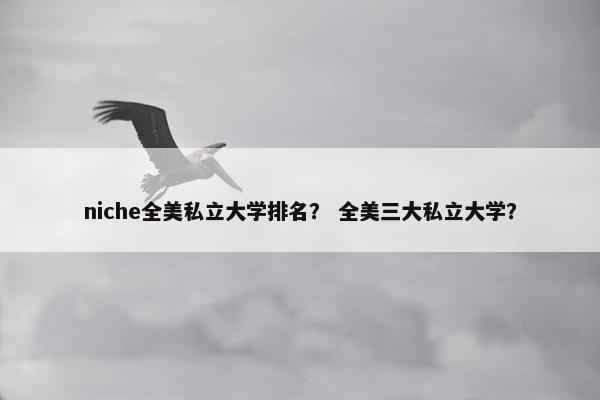 niche全美私立大学排名？ 全美三大私立大学？