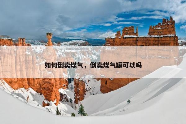 如何倒卖煤气，倒卖煤气罐可以吗