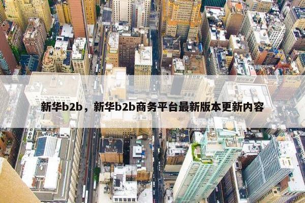 新华b2b，新华b2b商务平台最新版本更新内容