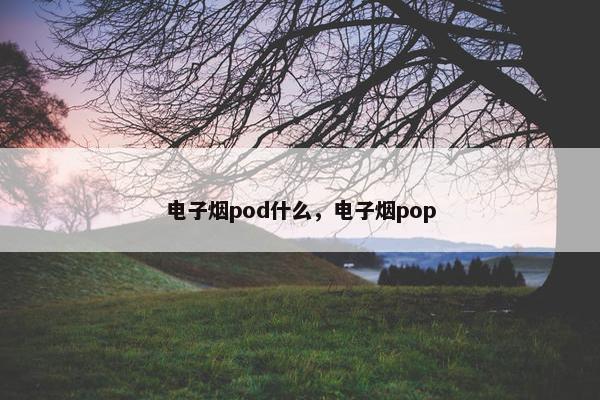 电子烟pod什么，电子烟pop