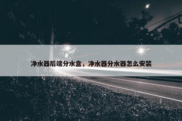 净水器后端分水盒，净水器分水器怎么安装