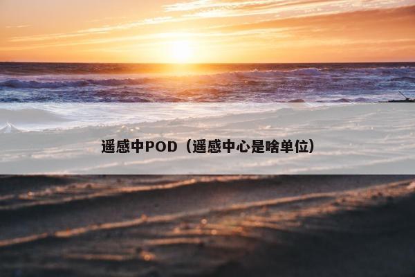 遥感中POD（遥感中心是啥单位）