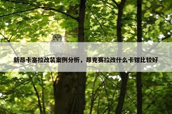 新昂卡塞拉改装案例分析，昂克赛拉改什么卡钳比较好