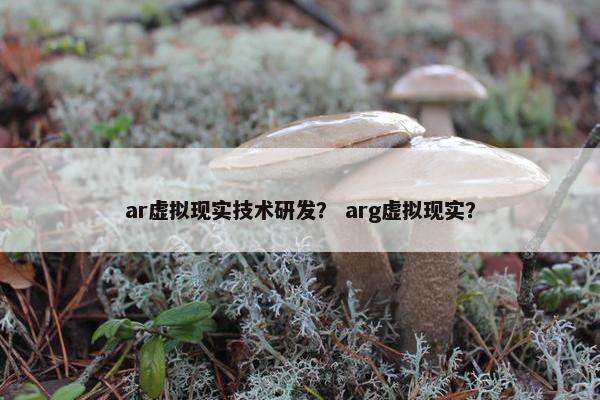 ar虚拟现实技术研发？ arg虚拟现实？