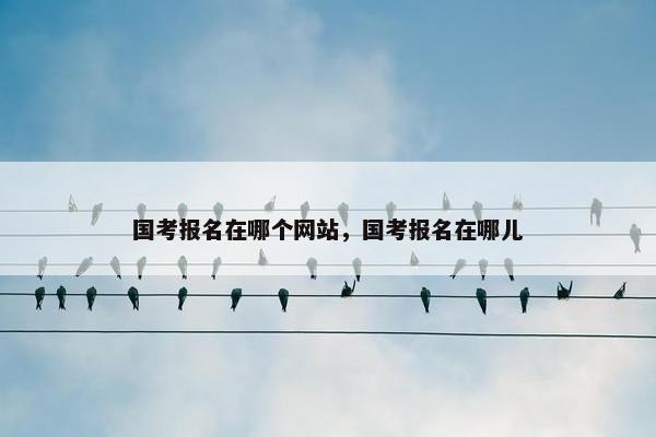 国考报名在哪个网站，国考报名在哪儿