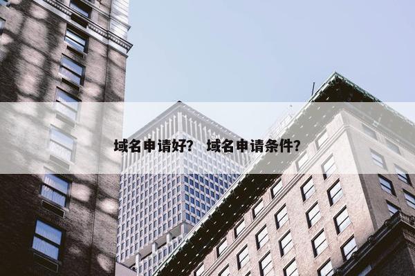 域名申请好？ 域名申请条件？