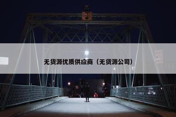 无货源优质供应商（无货源公司）