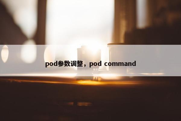 pod参数调整，pod command