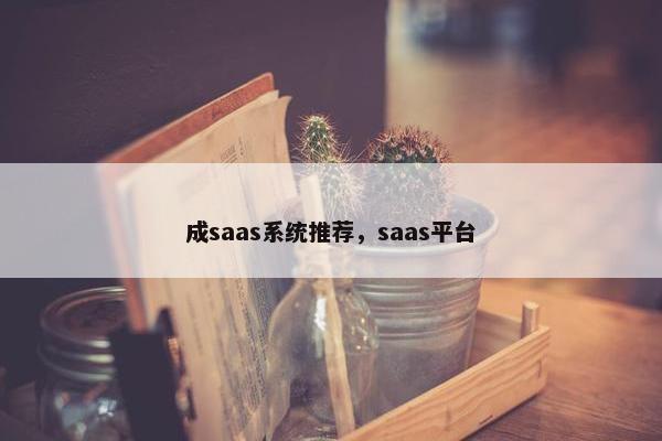 成saas系统推荐，saas平台