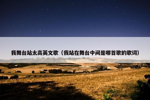 我舞台站太高英文歌（我站在舞台中间是哪首歌的歌词）
