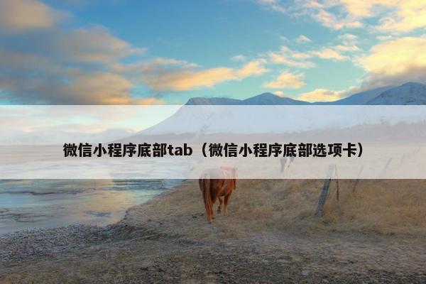 微信小程序底部tab（微信小程序底部选项卡）