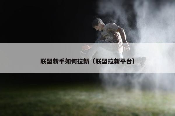 联盟新手如何拉新（联盟拉新平台）