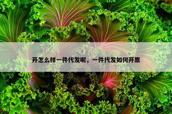 开怎么样一件代发呢，一件代发如何开票