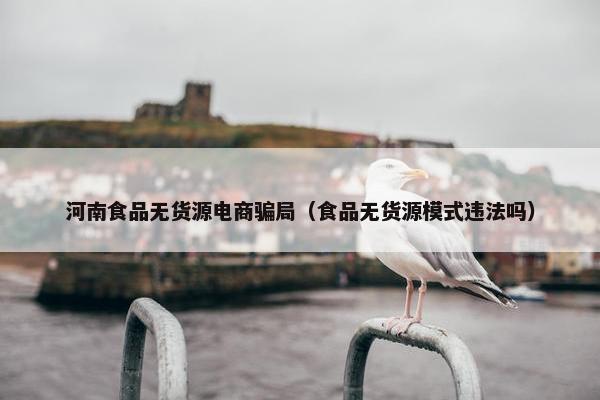 河南食品无货源电商骗局（食品无货源模式违法吗）