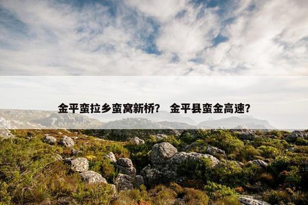 金平蛮拉乡蛮窝新桥？ 金平县蛮金高速？