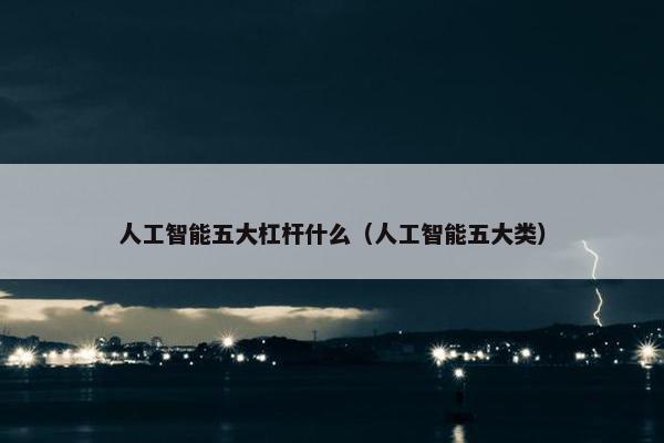 人工智能五大杠杆什么（人工智能五大类）