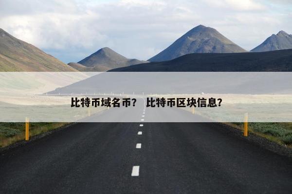 比特币域名币？ 比特币区块信息？
