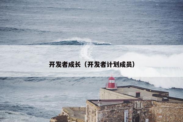 开发者成长（开发者计划成员）
