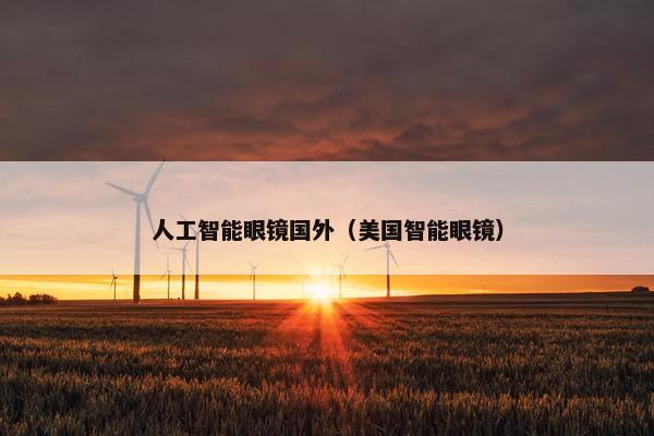 人工智能眼镜国外（美国智能眼镜）