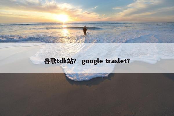 谷歌tdk站？ google traslet？