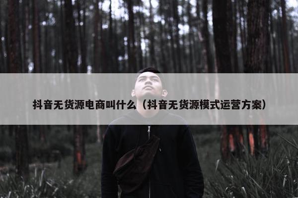 抖音无货源电商叫什么（抖音无货源模式运营方案）