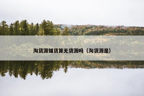 淘货源铺货算无货源吗（淘货源是）