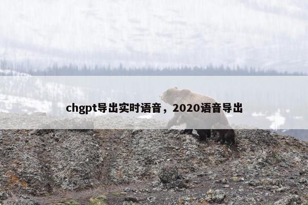 chgpt导出实时语音，2020语音导出