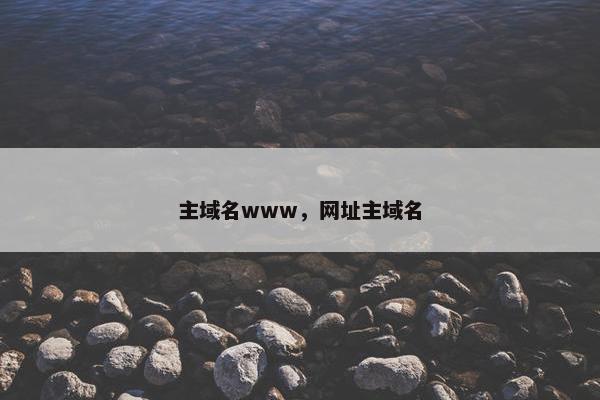 主域名www，网址主域名