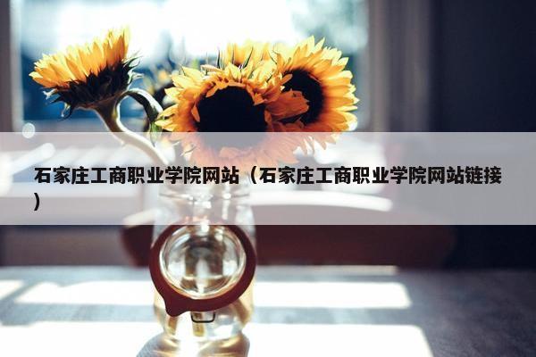 石家庄工商职业学院网站（石家庄工商职业学院网站链接）