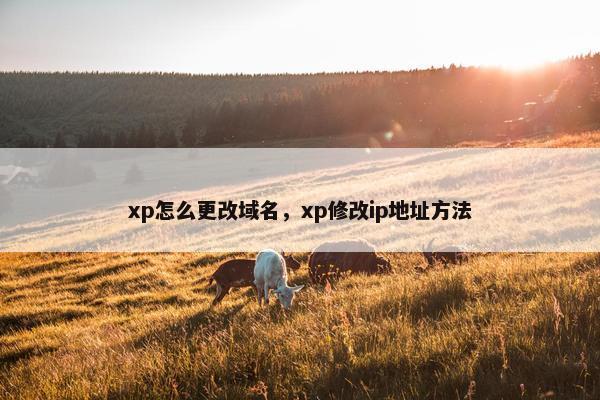 xp怎么更改域名，xp修改ip地址方法