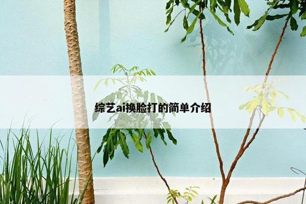 综艺ai换脸打的简单介绍