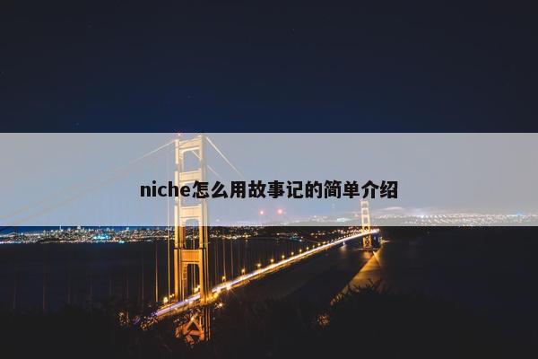 niche怎么用故事记的简单介绍