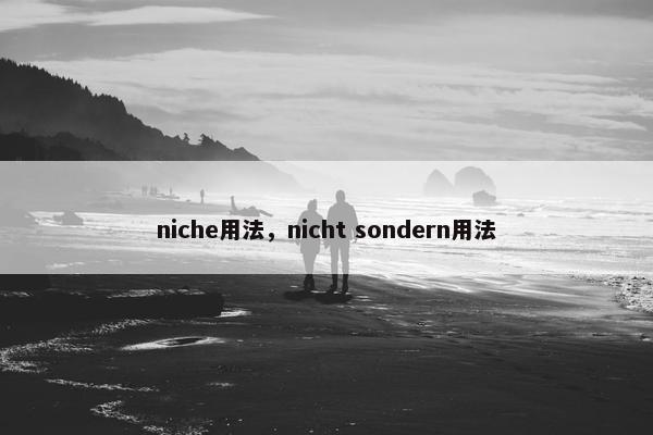 niche用法，nicht sondern用法