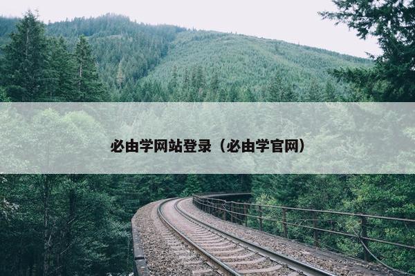必由学网站登录（必由学官网）