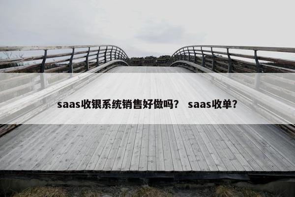 saas收银系统销售好做吗? saas收单?