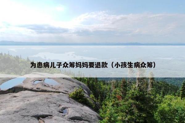 为患病儿子众筹妈妈要退款(小孩生病众筹) 为患病儿子众筹妈妈要退款(小孩生病众筹)
