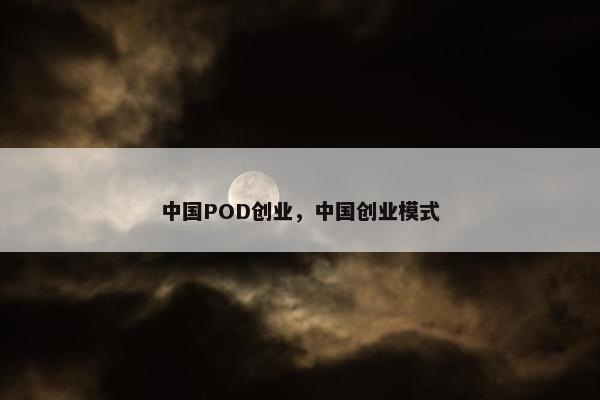 中国POD创业,中国创业模式