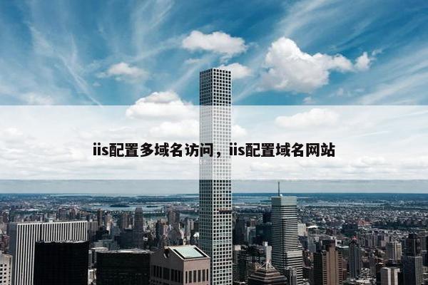 iis配置多域名访问,iis配置域名网站