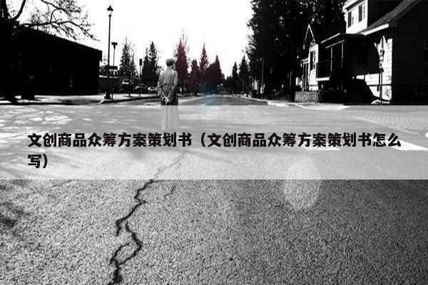 文创商品众筹方案策划书(文创商品众筹方案策划书怎么写)
