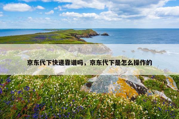 京东代下快递靠谱吗,京东代下是怎么操作的