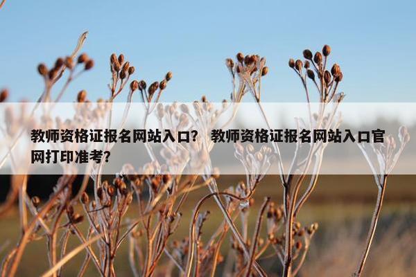 教师资格证报名网站入口? 教师资格证报名网站入口官网打印准考? 教师资格证报名网站入口? 教师资格证报名网站入口官网打印准考?