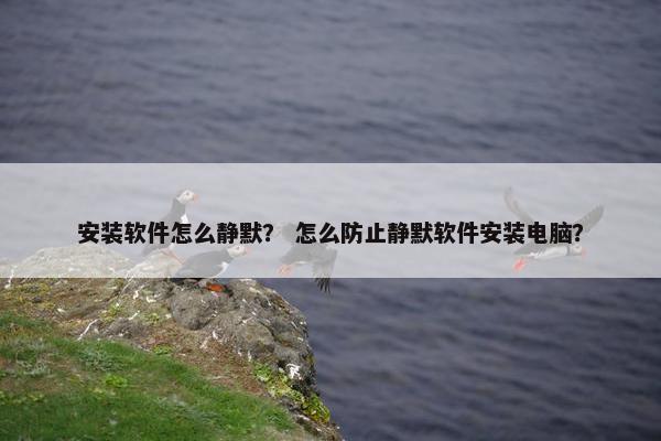 安装软件怎么静默? 怎么防止静默软件安装电脑?